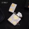 Bật lửa xăng đá Zorro khắc chữ phúc mạ vàng bản giới hạn Z92109