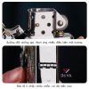 Bật lửa xăng đá Zorro khắc chữ phúc mạ vàng bản giới hạn Z92109