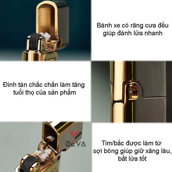 Bật lửa xăng đá chính hãng Zorro mini siêu nhỏ gọn Z668