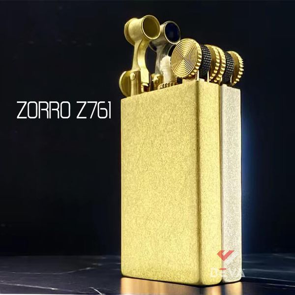 Bật lửa xăng đá chính hãng Zorro mũ chụp bấc phong cách retro Z761