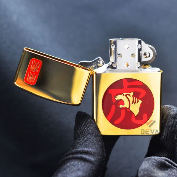 Bật lửa Zorro Vàng Họa Tiết Đầu Hổ Z91814