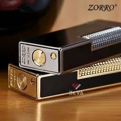 Bật lửa xăng đá chính hãng Zorro sơn mài đen dáng nhỏ Z728