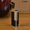 Bật lửa xăng đá chính hãng Zorro sơn mài đen dáng nhỏ Z728