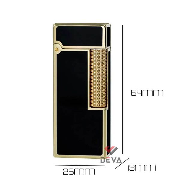 Bật lửa xăng đá chính hãng Zorro sơn mài đen dáng nhỏ Z728