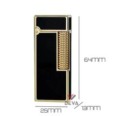 Bật lửa xăng đá chính hãng Zorro sơn mài đen dáng nhỏ Z728
