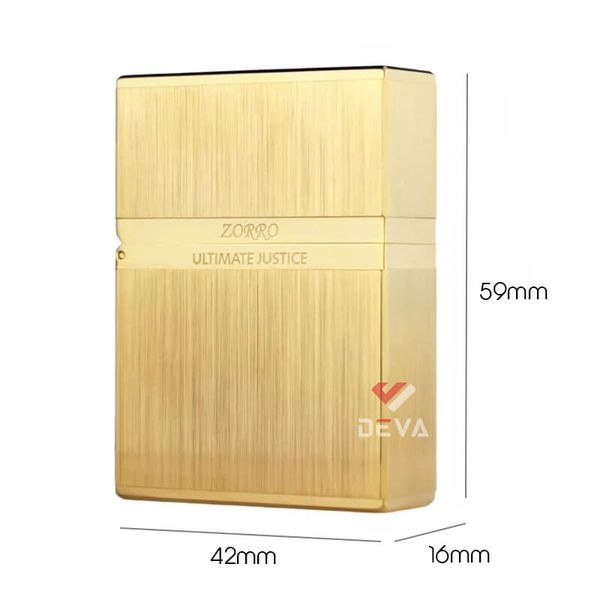 Bật lửa xăng đá chính hãng Zorro vỏ dày vân xước ZL7