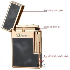 Bật lửa xăng đá chính hãng Derui phong cách hiện đại DR519