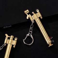 Bật lửa xăng đá chính hãng Dolphin móc khóa cán dài HY-740