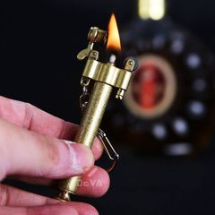 Bật lửa xăng đá chính hãng Dolphin móc khóa cán dài HY-740