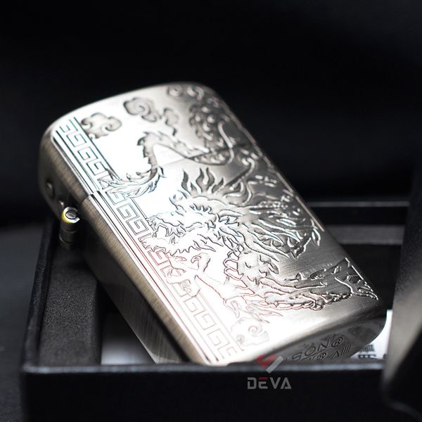 Bật Lửa Ronson Khắc Sâu Rồng Bay Lượn R10