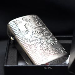 Bật Lửa Ronson Khắc Sâu Rồng Bay Lượn R10