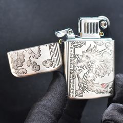 Bật Lửa Ronson Khắc Sâu Rồng Bay Lượn R10