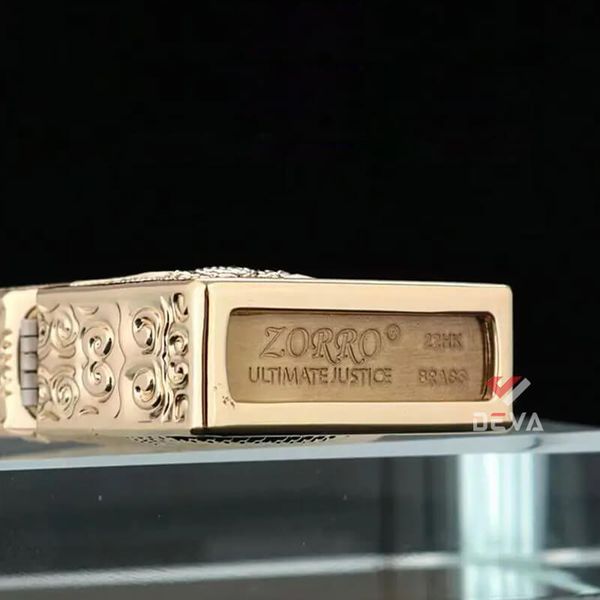 Bật lửa xăng đá Zorro bọc vỏ dày khắc nổi rồng thần Z-KJ1024