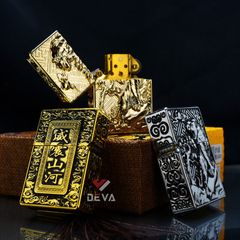 Bật lửa xăng đá Zorro bọc vỏ dày ốp hình Hổ gầm Z-KJ1018