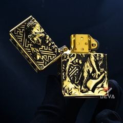 Bật lửa xăng đá Zorro bọc vỏ dày ốp hình Hổ gầm Z-KJ1018