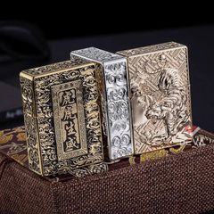 Bật lửa xăng đá chính hãng Zorro bọc vỏ dày ốp hình Hổ núi Z-KJ1016