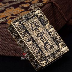 Bật lửa xăng đá chính hãng Zorro bọc vỏ dày ốp hình Hổ núi Z-KJ1016