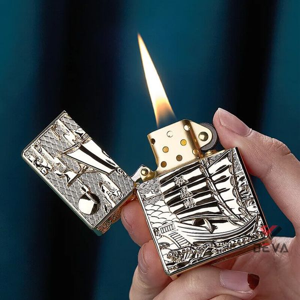 Bật lửa Zorro bọc vỏ dày con thuyền thuận buồm xuôi gió Z-KJ1017