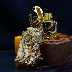 Bật lửa xăng đá Zorro bọc vỏ dày ốp tượng rồng chầu Z-KJ1009