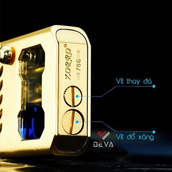 Bật lửa Zorro cần gạt xăng lộ thiên Z786