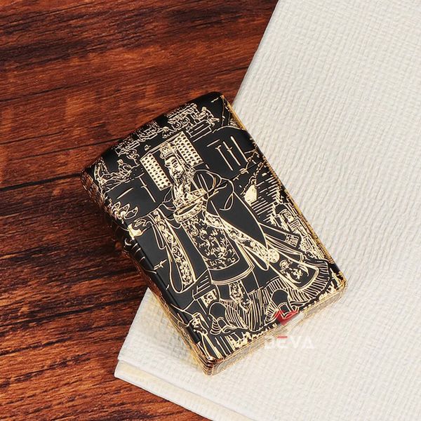 Bật lửa xăng đá Zorro chủ đề Tần Thủy Hoàng Đế mạ vàng Z2-1071