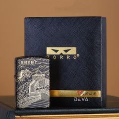 Bật lửa xăng đá Zorro chủ đề Vạn Lý Trường Thành mạ vàng Z2-1076