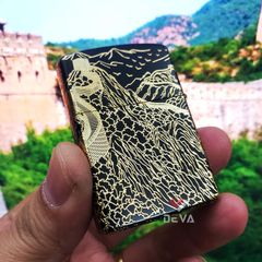 Bật lửa xăng đá Zorro chủ đề Vạn Lý Trường Thành mạ vàng Z2-1076