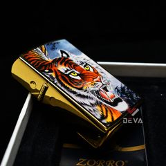 Bật lửa xăng đá Zorro in màu hình con hổ bản giới hạn Z91820