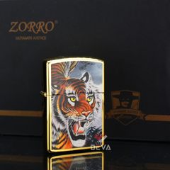 Bật lửa xăng đá Zorro in màu hình con hổ bản giới hạn Z91820