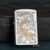 Bật lửa xăng Zorro hình rồng Á Đông mạ vàng bản giới hạn Z92113