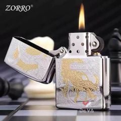 Bật lửa xăng Zorro hình rồng Á Đông mạ vàng bản giới hạn Z92113