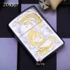Bật lửa xăng Zorro hình rồng Á Đông mạ vàng bản giới hạn Z92113