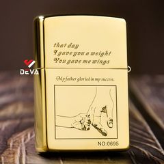 Bật lửa zippo cha con giới hạn khắc ăn mòn Father's day  Z129