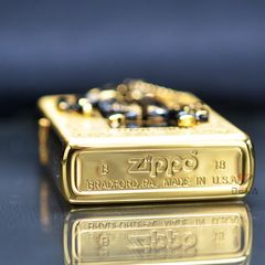 Bật lửa zippo chính hãng hình ngựa Unicorn Gold Z38
