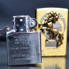 Bật lửa zippo chính hãng hình ngựa Unicorn Gold Z38