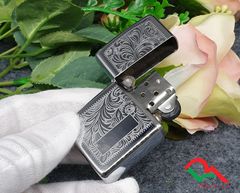 Zippo hoa văn bạc 1980 C236