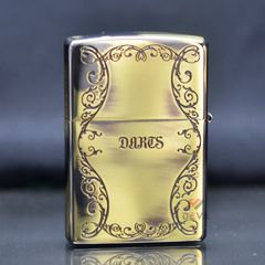 Bật lửa zippo hình bàn quay Roulette ốp gỗ Z25