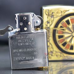 Bật lửa zippo hình bàn quay Roulette ốp gỗ Z25