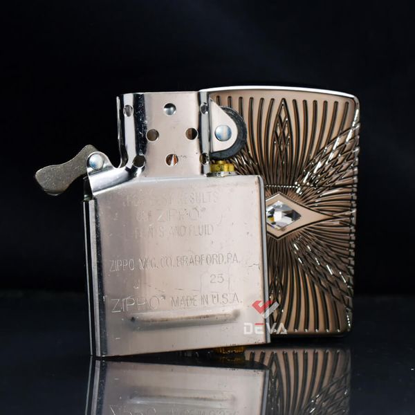 Zippo Armor Ốp Đá Pha Lê Cao Cấp Pattern Design Z24