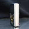 Zippo Satin Khắc Hình Con Bướm Cách Điệu Mạ Vàng Z62