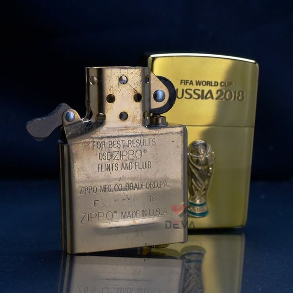 Zippo Ốp Cúp Thế Giới World Cup Rusia 2018 và Lionel Messi ZN122