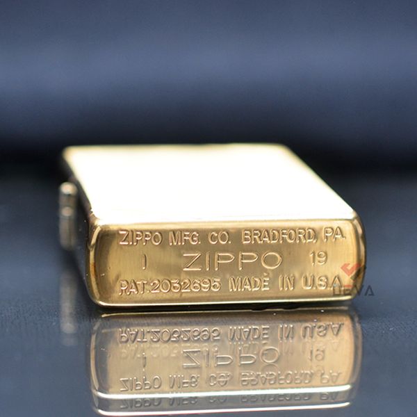 Bật lửa zippo mỹ chính hãng vintage vàng xước chặt góc Z60