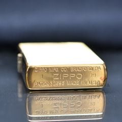 Bật lửa zippo mỹ chính hãng vintage vàng xước chặt góc Z60