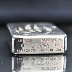 Zippo Bạc Khối Tái Bản 1941 Hình Hổ BK42