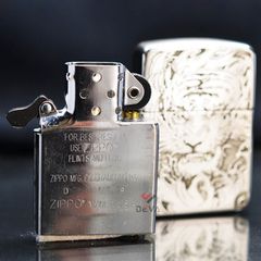 Zippo Bạc Khối Tái Bản 1941 Hình Hổ BK42