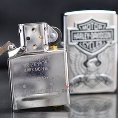 Bật Zippo Mỹ chính hãng ốp Emblem Harley Davidson Z94