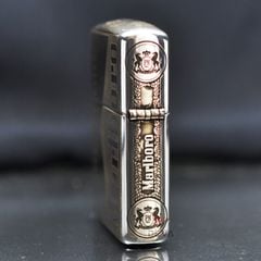 Zippo Bạc Khối Armor Khắc Marlboro BK09