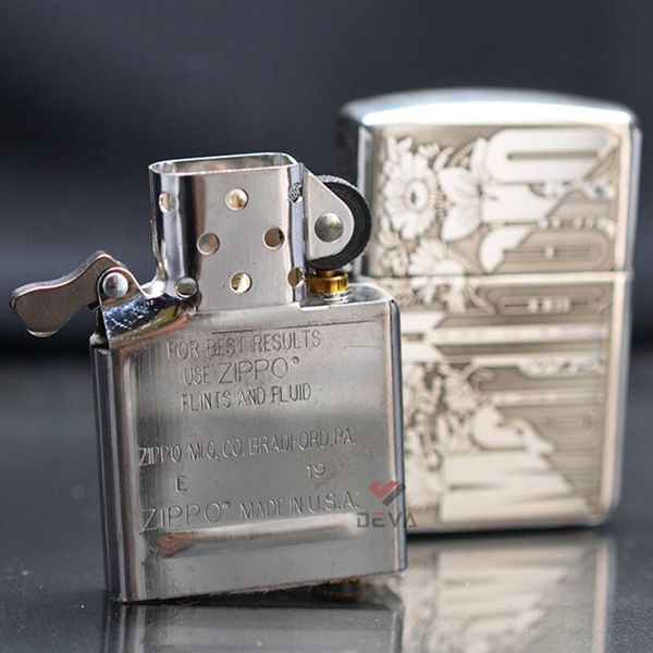 Zippo Bạc Khối Armor Khắc Marlboro BK09