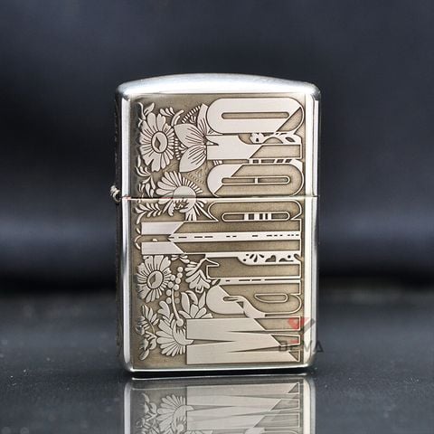 Zippo Bạc Khối Armor Khắc Marlboro BK09