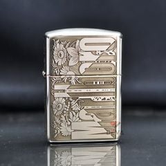 Zippo Bạc Khối Armor Khắc Marlboro BK09